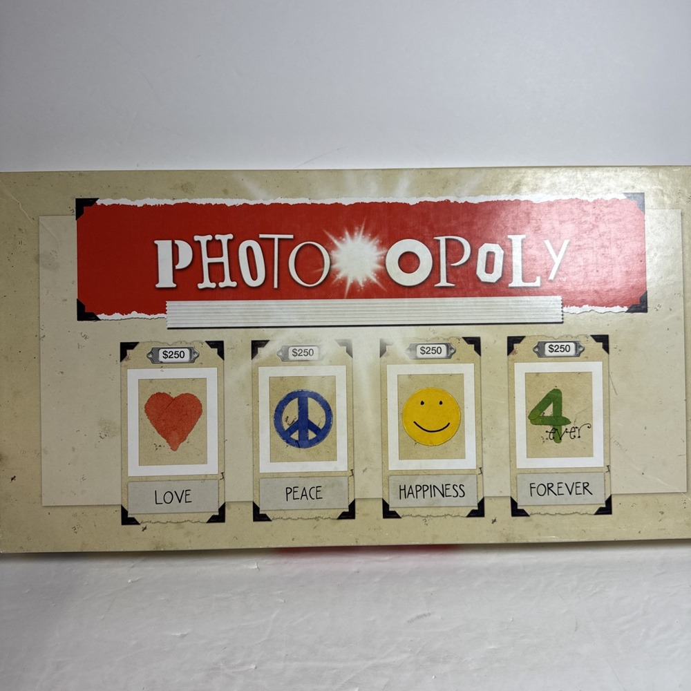 Photo-Opoly Monopoly Board‎ Game Your Life Your Photos New Open Box